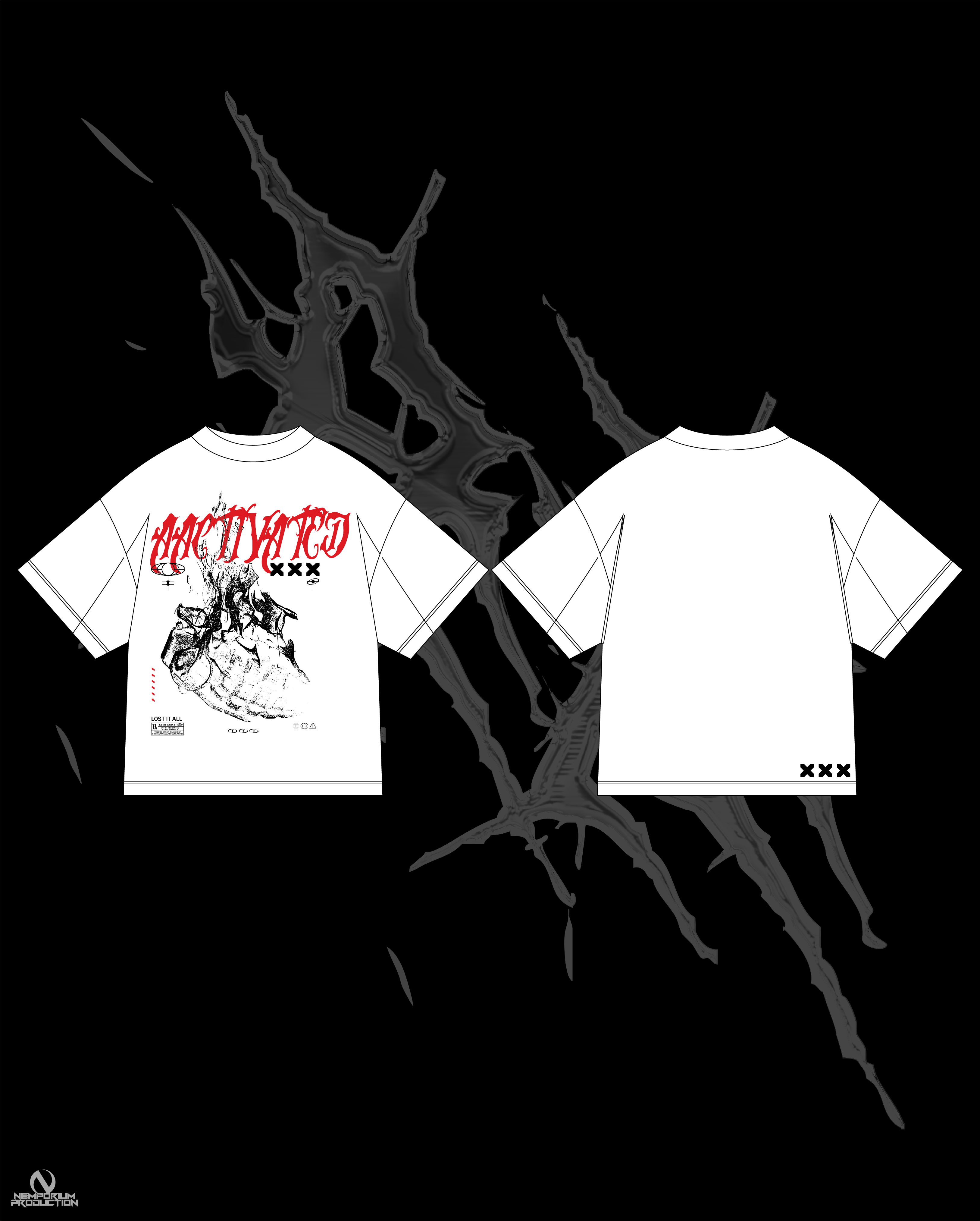 "BOMB DROPPED" WHT TEES