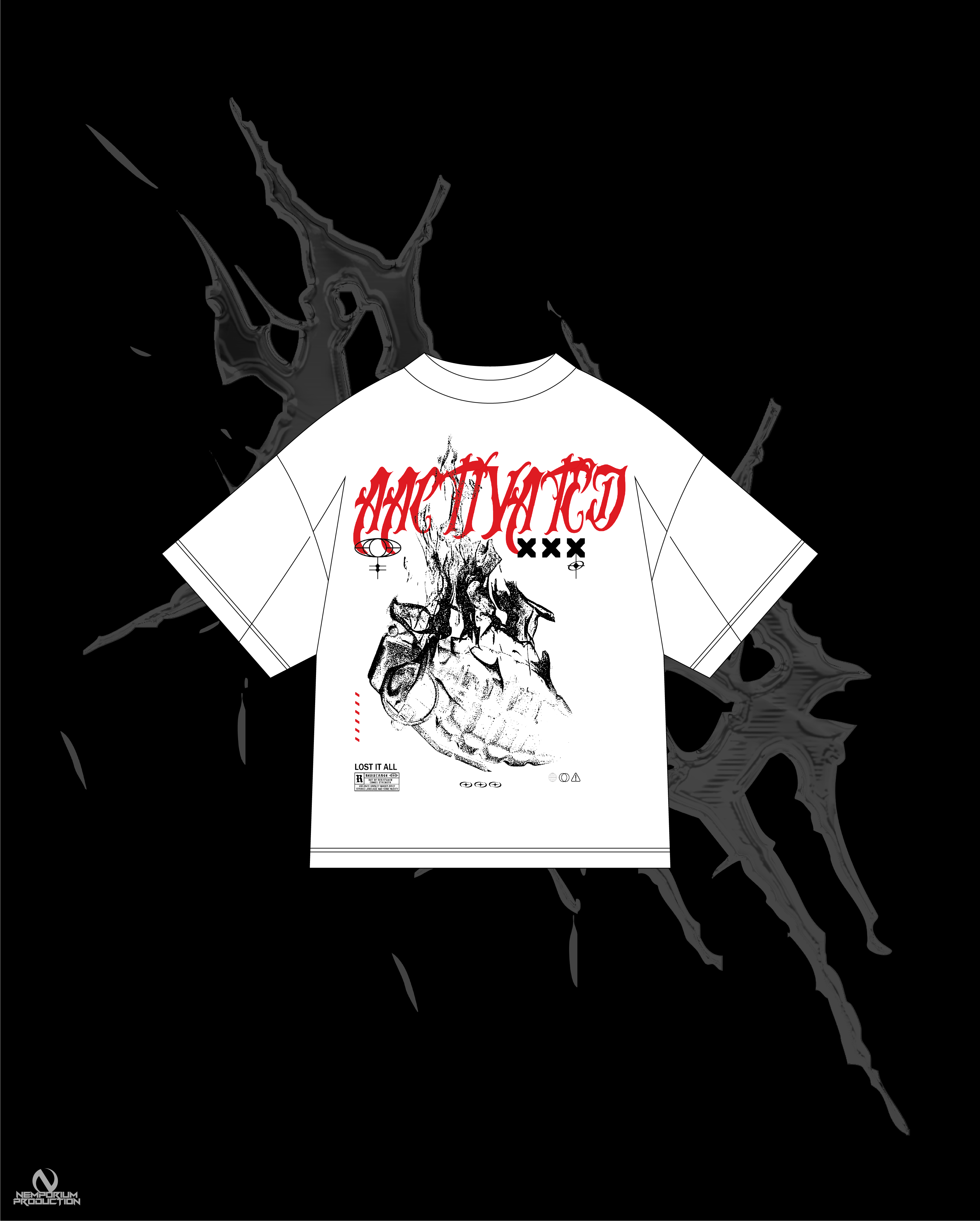 "BOMB DROPPED" WHT TEES