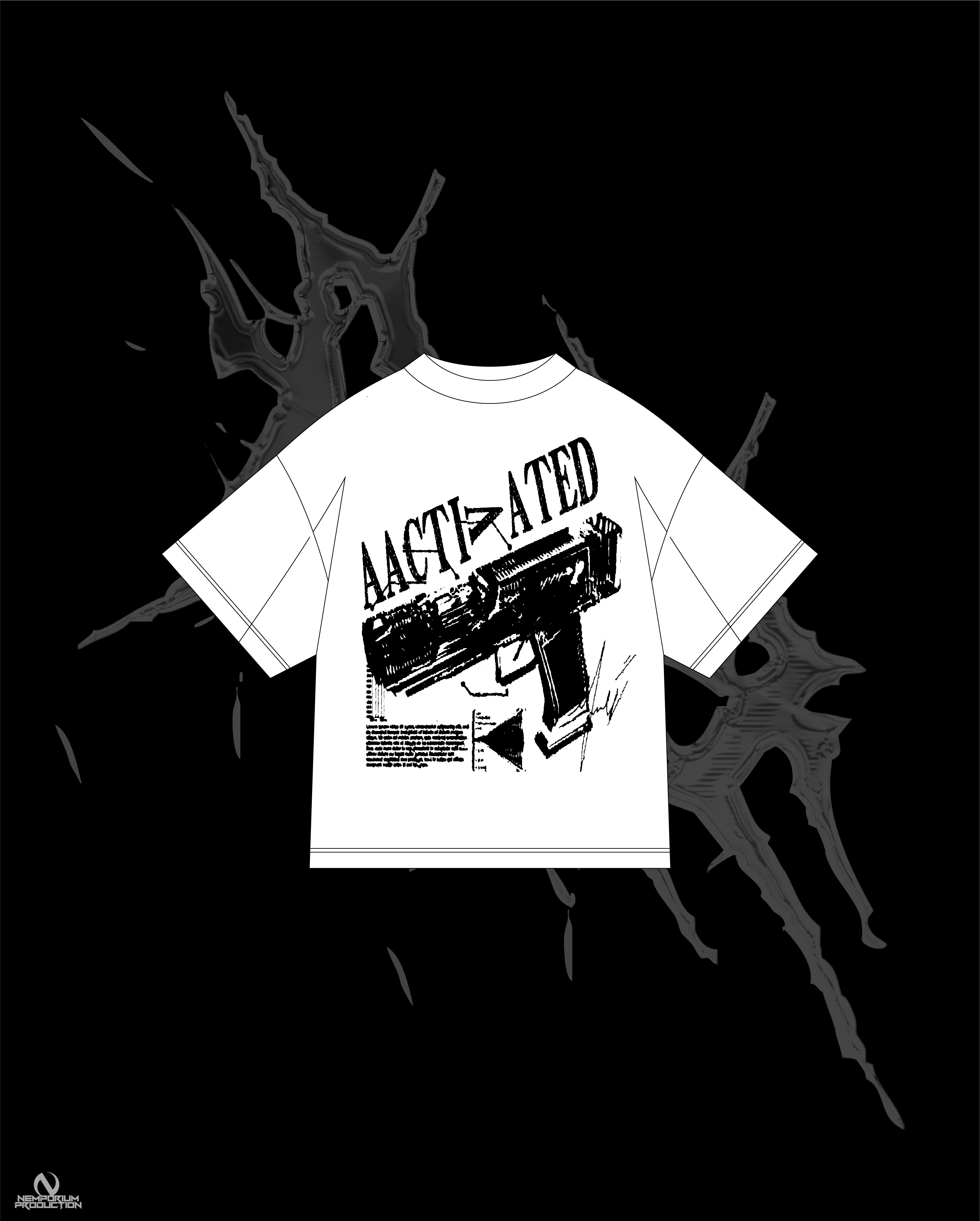 AACTIVATED "GUN LESSON" BLK TEE