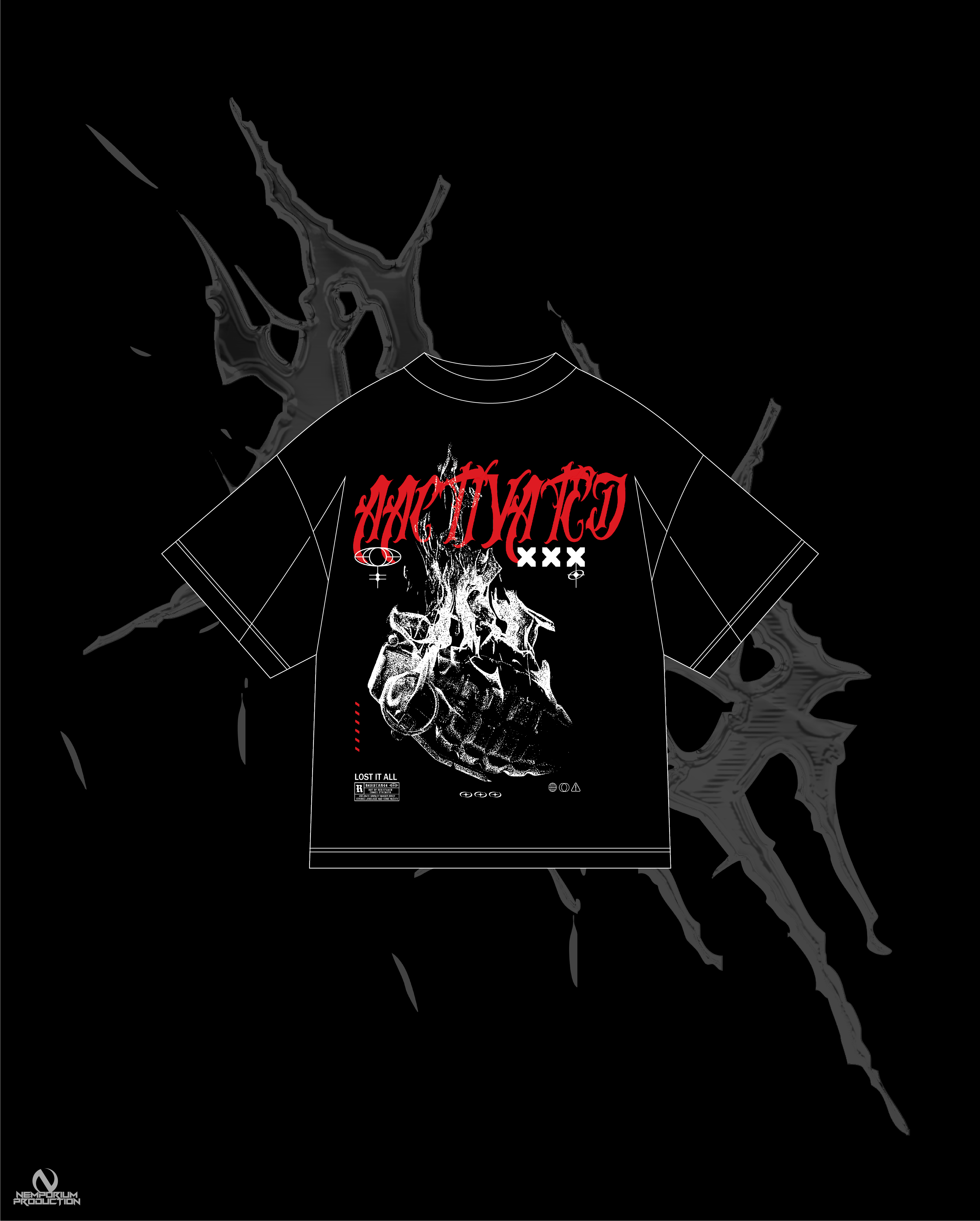 "BOMB DROPPED" BLK TEES